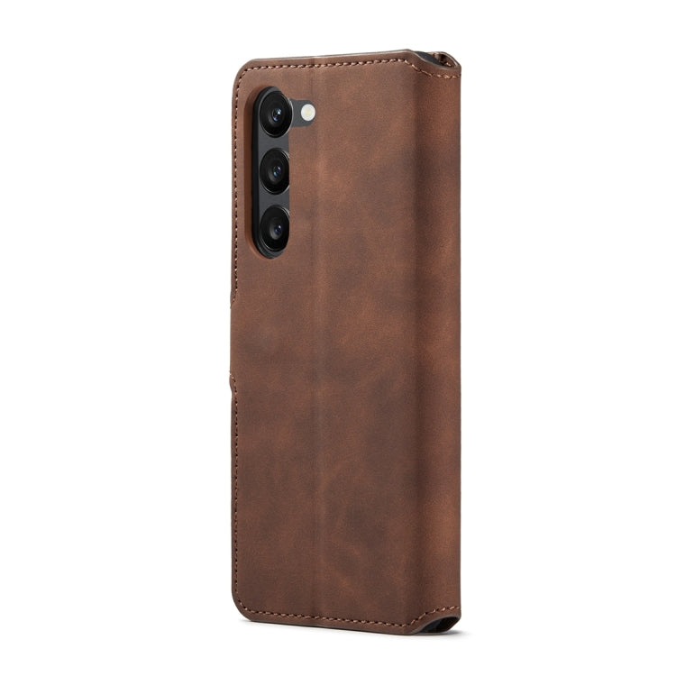 For Samsung Galaxy S23 5G DG.MING Retro Oil Edge Flip Leather Phone Case(Coffee) - Galaxy S23 5G Cases by DG.MING | Online Shopping UK | buy2fix