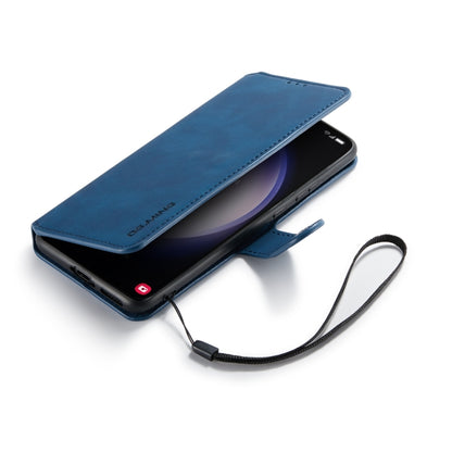 For Samsung Galaxy S23+ 5G DG.MING Retro Oil Edge Flip Leather Phone Case(Blue) - Galaxy S23+ 5G Cases by DG.MING | Online Shopping UK | buy2fix