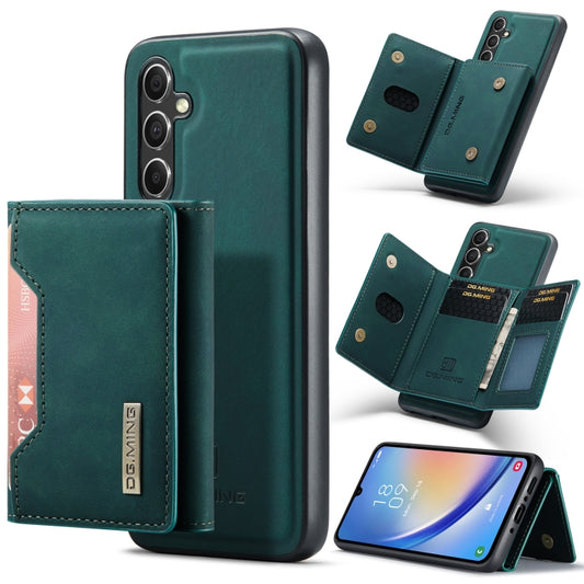 For Samsung Galaxy A34 5G DG.MING M2 Series 3-Fold Multi Card Bag + Magnetic Phone Case(Green) - Galaxy Phone Cases by DG.MING | Online Shopping UK | buy2fix