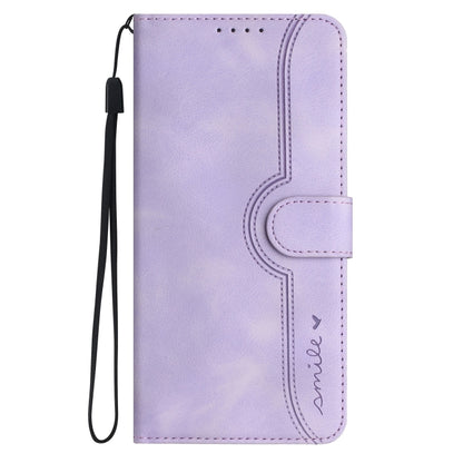 For Xiaomi Redmi Note 13 Pro 4G Heart Pattern Skin Feel Leather Phone Case(Purple) - Note 13 Pro Cases by buy2fix | Online Shopping UK | buy2fix