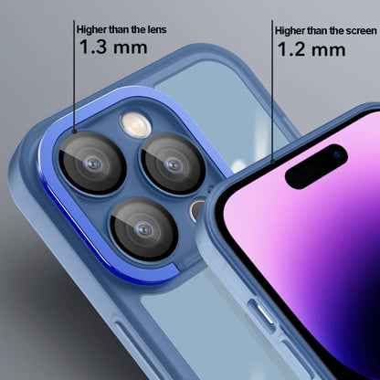 For iPhone 15 Pro Max Invisible Lens Bracket Matte Transparent MagSafe Phone Case(Royal Blue) - iPhone 15 Pro Max Cases by buy2fix | Online Shopping UK | buy2fix