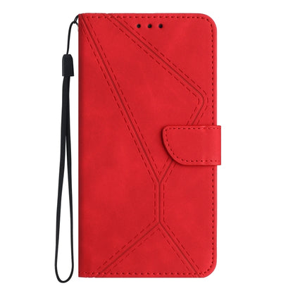 For Motorola Moto G Play 5G 2024 Stitching Embossed Leather Phone Case(Red) - Motorola Cases by buy2fix | Online Shopping UK | buy2fix