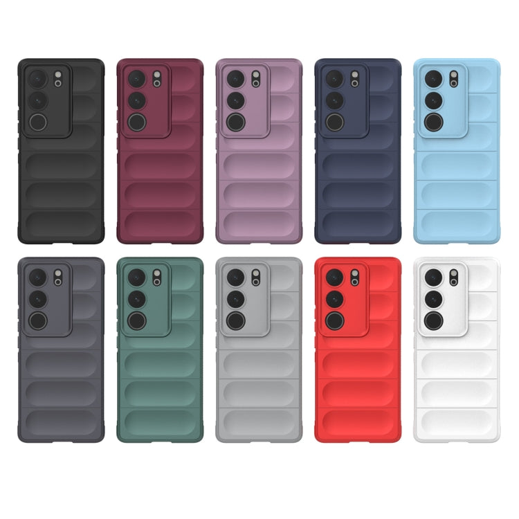 For vivo S17 Pro Magic Shield TPU + Flannel Phone Case(Dark Grey) - vivo Cases by buy2fix | Online Shopping UK | buy2fix