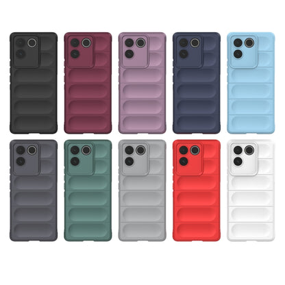 For vivo S17e Magic Shield TPU + Flannel Phone Case(Grey) - vivo Cases by buy2fix | Online Shopping UK | buy2fix