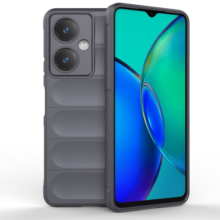 For vivo Y27 4G Global Magic Shield TPU + Flannel Phone Case(Dark Grey) - vivo Cases by buy2fix | Online Shopping UK | buy2fix