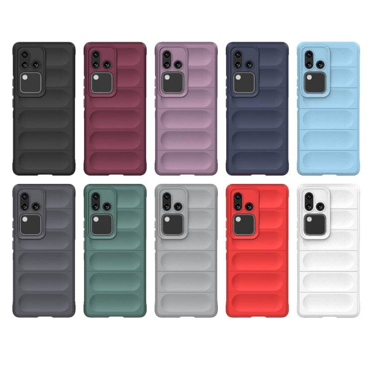 For vivo S18 5G Magic Shield TPU + Flannel Phone Case(Dark Grey) - S18 Cases by buy2fix | Online Shopping UK | buy2fix
