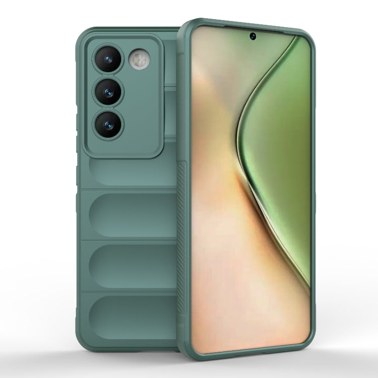 For vivo Y200E 5G Global / Y100 5G IDN Magic Shield TPU + Flannel Phone Case(Dark Green) - vivo Cases by buy2fix | Online Shopping UK | buy2fix