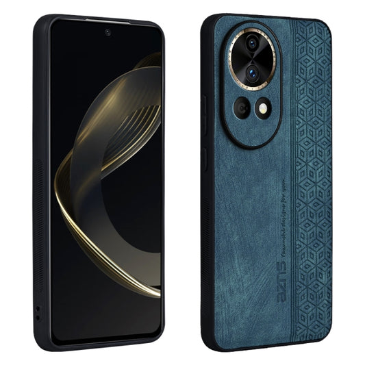 For Huawei nova 12 Pro AZNS 3D Embossed Skin Feel Phone Case(Dark Green) - Huawei Cases by AZNS | Online Shopping UK | buy2fix