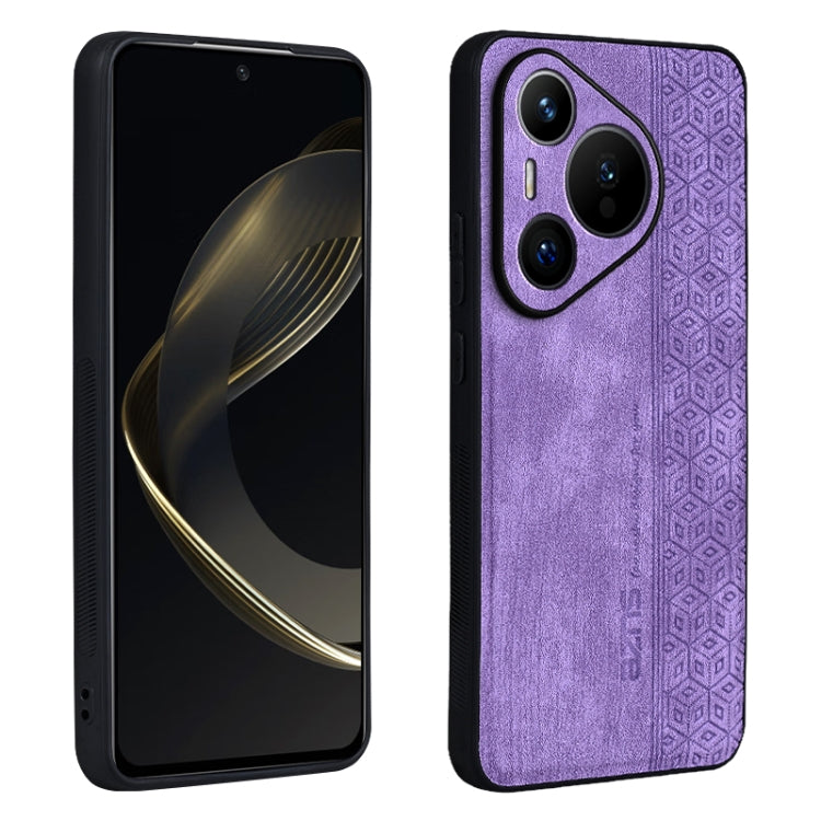 For Huawei Pura 70 AZNS 3D Embossed Skin Feel Phone Case(Purple) - Huawei Cases by AZNS | Online Shopping UK | buy2fix