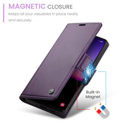 For Samsung Galaxy A30s / A50s / A50 CaseMe 023 Butterfly Buckle Litchi Texture RFID Anti-theft Leather Phone Case(Pearly Purple) - Galaxy Phone Cases by CaseMe | Online Shopping UK | buy2fix