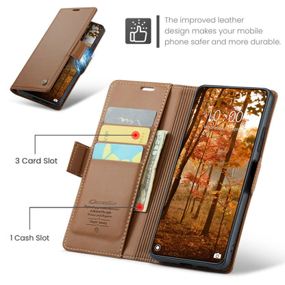 For Xiaomi 14 Pro CaseMe 023 Butterfly Buckle Litchi Texture RFID Anti-theft Leather Phone Case(Brown) - 14 Pro Cases by CaseMe | Online Shopping UK | buy2fix