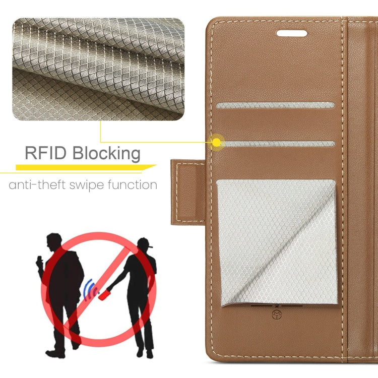 For Xiaomi 14 Pro CaseMe 023 Butterfly Buckle Litchi Texture RFID Anti-theft Leather Phone Case(Brown) - 14 Pro Cases by CaseMe | Online Shopping UK | buy2fix