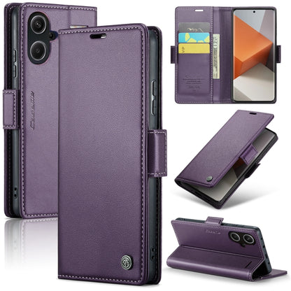 For Xiaomi Redmi Note 13 Pro+ 5G CaseMe 023 Butterfly Buckle Litchi Texture RFID Anti-theft Leather Phone Case(Pearly Purple) - Xiaomi Cases by CaseMe | Online Shopping UK | buy2fix