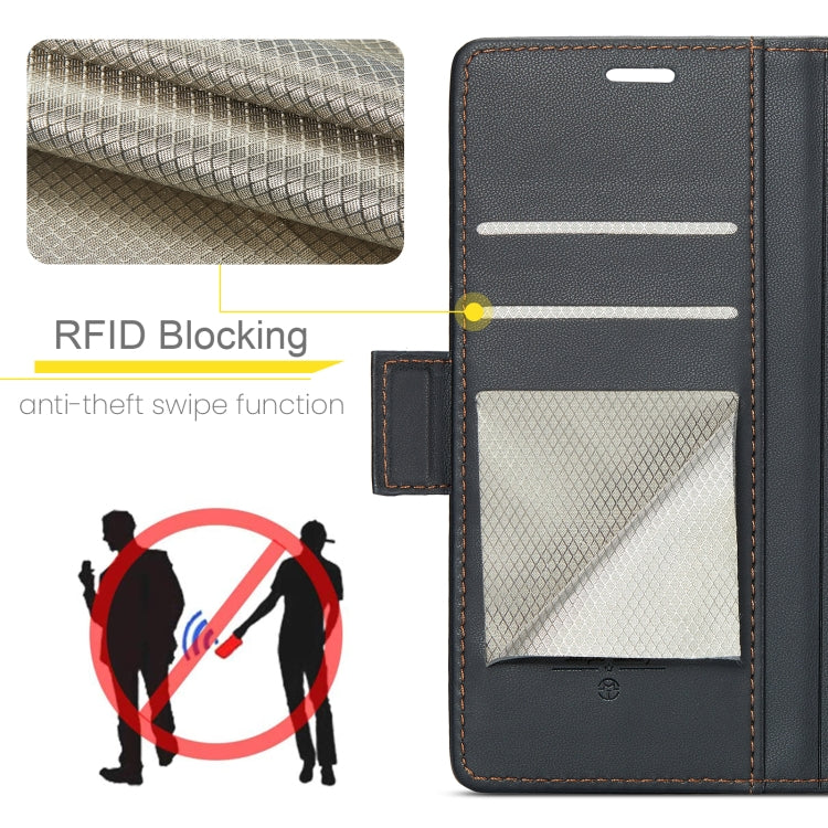 For Xiaomi Poco X6 Pro 5G/Redmi K70E 5G CaseMe 023 Butterfly Buckle Litchi Texture RFID Anti-theft Leather Phone Case(Black) - K70E Cases by CaseMe | Online Shopping UK | buy2fix