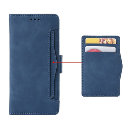 For Motorola Moto G 5G 2023 Skin Feel Calf Texture Card Slots Leather Phone Case(Blue) - Motorola Cases by buy2fix | Online Shopping UK | buy2fix