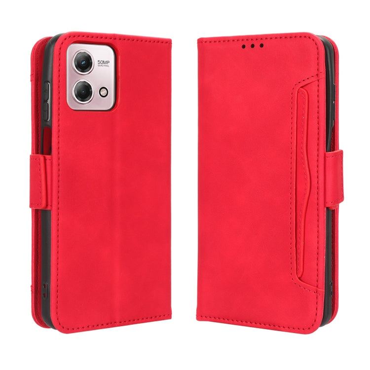 For Motorola Moto G Stylus 5G 2023 Skin Feel Calf Texture Card Slots Leather Phone Case(Red) - Motorola Cases by buy2fix | Online Shopping UK | buy2fix