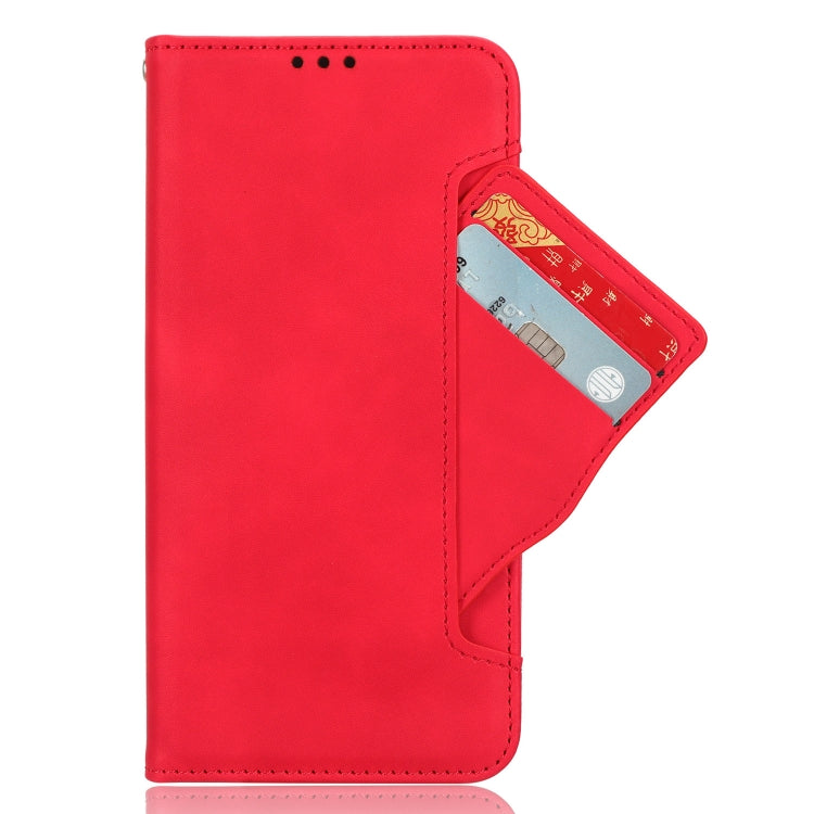 For Samsung Galaxy S23 FE 5G Skin Feel Calf Texture Card Slots Leather Phone Case(Red) - Galaxy S23 FE 5G Cases by buy2fix | Online Shopping UK | buy2fix