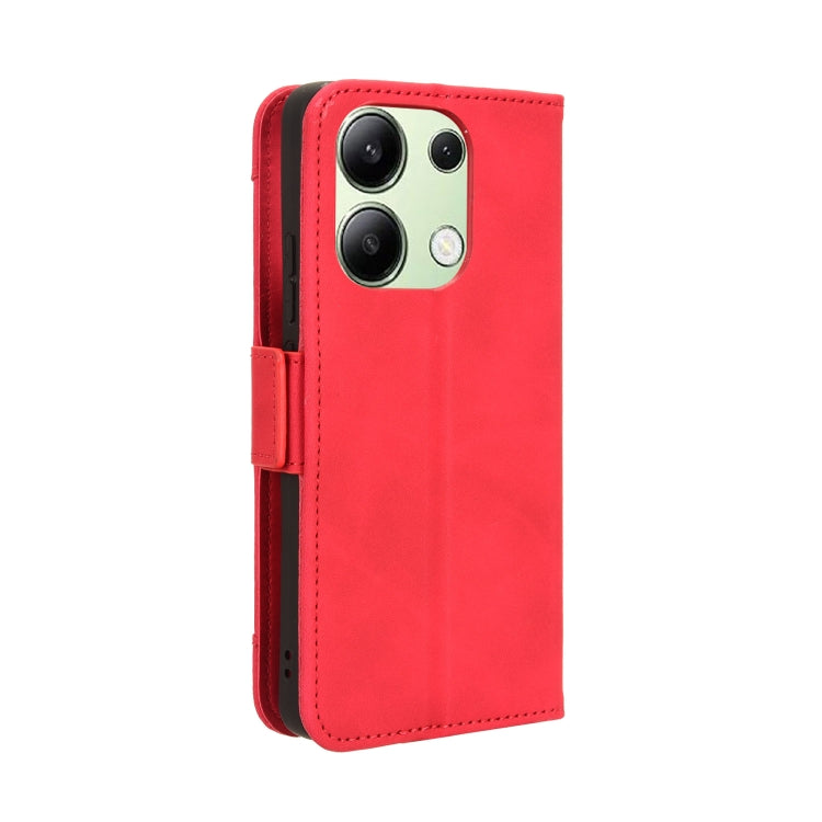 For Xiaomi Redmi Note 13 4G Skin Feel Calf Texture Card Slots Leather Phone Case(Red) - Note 13 Cases by buy2fix | Online Shopping UK | buy2fix