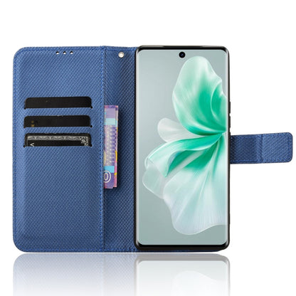 For vivo S18 5G / S18 Pro 5G Diamond Texture Leather Phone Case(Blue) - S18 Pro Cases by buy2fix | Online Shopping UK | buy2fix