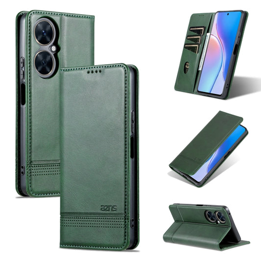 For Huawei Maimang 20 AZNS Magnetic Calf Texture Flip Leather Phone Case(Dark Green) - Huawei Cases by AZNS | Online Shopping UK | buy2fix