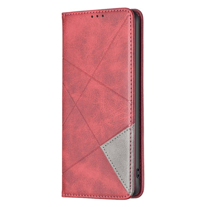 For Xiaomi Redmi Note 13 Pro 4G Global Rhombus Texture Magnetic Leather Phone Case(Red) - Note 13 Pro Cases by buy2fix | Online Shopping UK | buy2fix