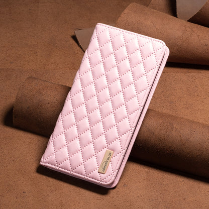 For Xiaomi Redmi K70 / K70 Pro Diamond Lattice Magnetic Leather Flip Phone Case(Pink) - K70 Pro Cases by buy2fix | Online Shopping UK | buy2fix