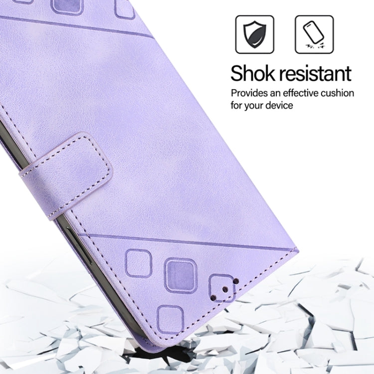 For Xiaomi Redmi K70 / K70 Pro Skin Feel Embossed Leather Phone Case(Light Purple) - K70 Cases by buy2fix | Online Shopping UK | buy2fix