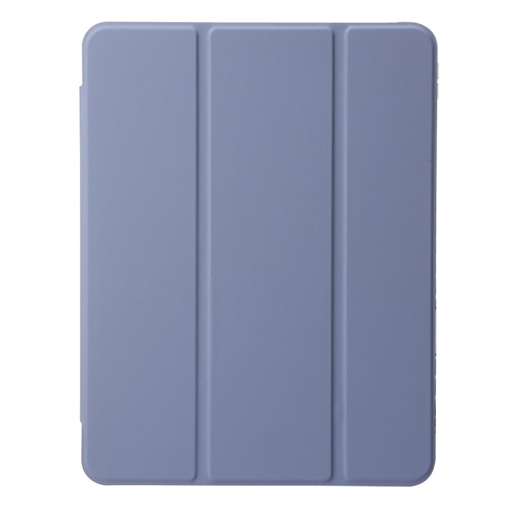 For iPad Air 13 2025 / 2024 Clear Acrylic 3-Fold Leather Tablet Case(Lavender Purple) - iPad Air 13 2025 / 2024 Cases by buy2fix | Online Shopping UK | buy2fix