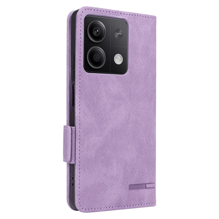 For Xiaomi Redmi Note 13 5G Magnetic Clasp Leather Phone Case(Purple) - Note 13 Cases by buy2fix | Online Shopping UK | buy2fix