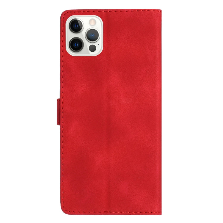 For iPhone 16 Pro Flower Butterfly Embossing Pattern Leather Phone Case(Red) - iPhone 16 Pro Cases by buy2fix | Online Shopping UK | buy2fix