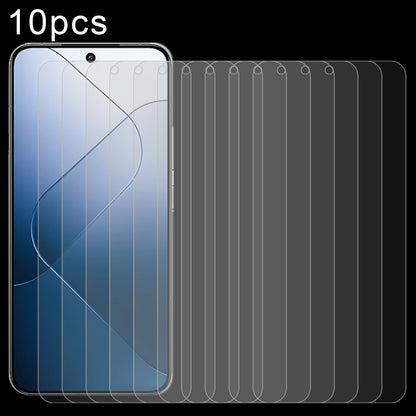 For Xiaomi 14 10pcs 0.26mm 9H 2.5D Tempered Glass Film - 14 Tempered Glass by buy2fix | Online Shopping UK | buy2fix