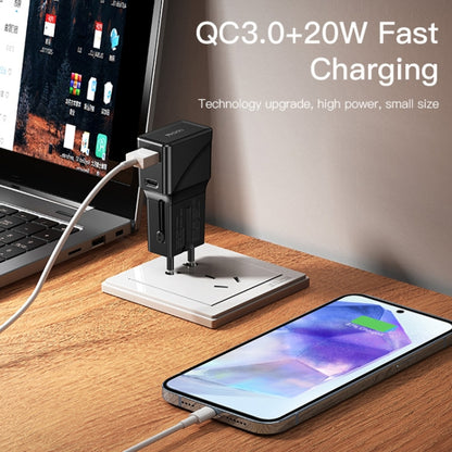 Yesido MC-17 QC3.0 + PD 20W Dual Port Global Universal Travel Charger(Black) - USB Charger by Yesido | Online Shopping UK | buy2fix