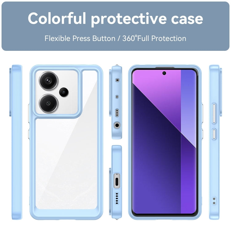 For Xiaomi Redmi Note 13 Pro+ Colorful Series Acrylic Hybrid TPU Phone Case(Blue) - Note 13 Pro+ Cases by buy2fix | Online Shopping UK | buy2fix