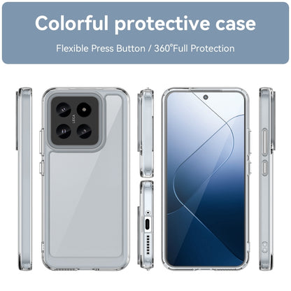 For Xiaomi 14 Colorful Series Acrylic Hybrid TPU Phone Case(Transparent) - 14 Cases by buy2fix | Online Shopping UK | buy2fix