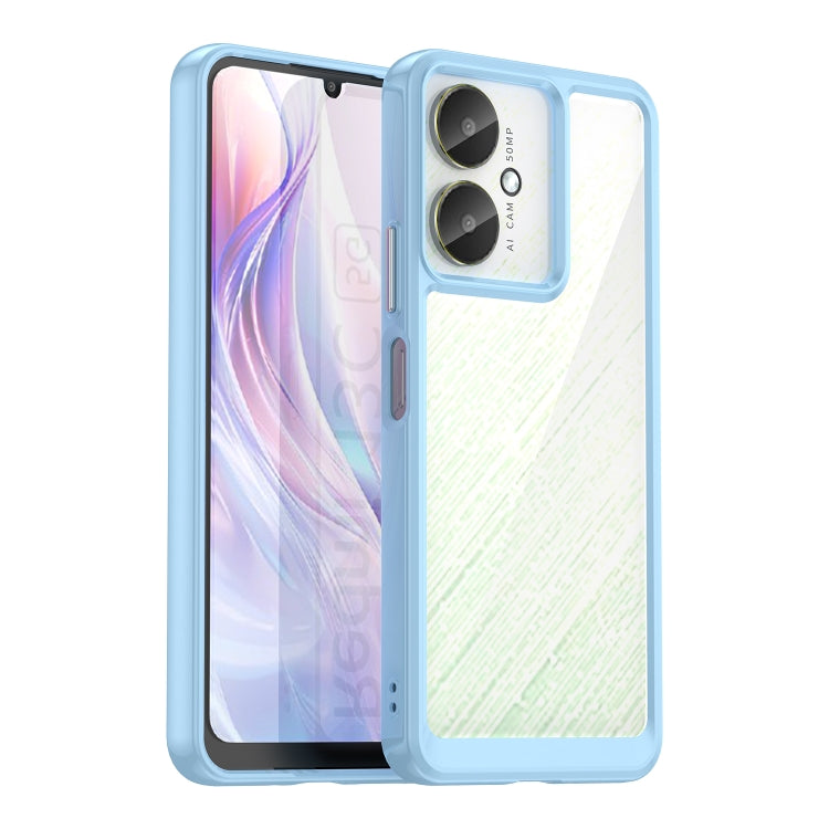 For Xiaomi Poco M6 Colorful Series Acrylic Hybrid TPU Phone Case(Blue) - Xiaomi Cases by buy2fix | Online Shopping UK | buy2fix