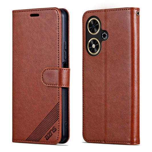 For Honor Play 50 / 50m 5G AZNS Sheepskin Texture Flip Leather Phone Case(Brown) - Honor Cases by AZNS | Online Shopping UK | buy2fix