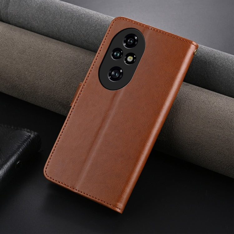 For Honor 200 AZNS Sheepskin Texture Flip Leather Phone Case(Brown) - Honor Cases by AZNS | Online Shopping UK | buy2fix