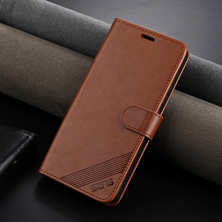 For Honor 200 Pro AZNS Sheepskin Texture Flip Leather Phone Case(Brown) - Honor Cases by AZNS | Online Shopping UK | buy2fix