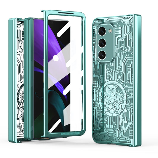 For Samsung Galaxy Z Fold2 5G Mechanical Legend Integrated Electroplating All-inclusive Phone Case(Green) - Galaxy Phone Cases by buy2fix | Online Shopping UK | buy2fix