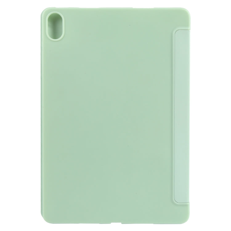 For Huawei MatePad SE 11 GEBEI 3-folding Holder Shockproof Flip Leather Tablet Case(Green) - Huawei by GEBEI | Online Shopping UK | buy2fix