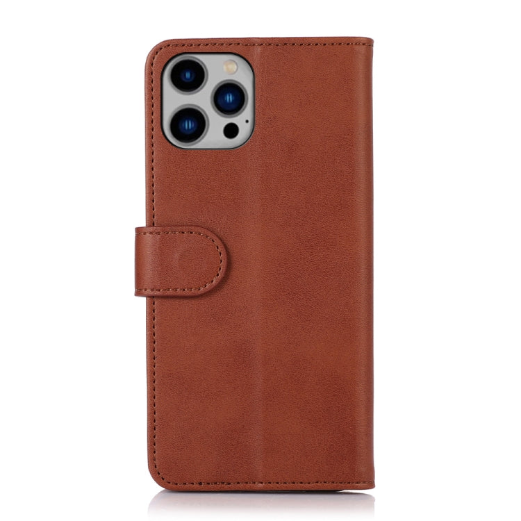 For iPhone 16 Pro Max Cow Texture Leather Phone Case(Brown) - iPhone 16 Pro Max Cases by buy2fix | Online Shopping UK | buy2fix