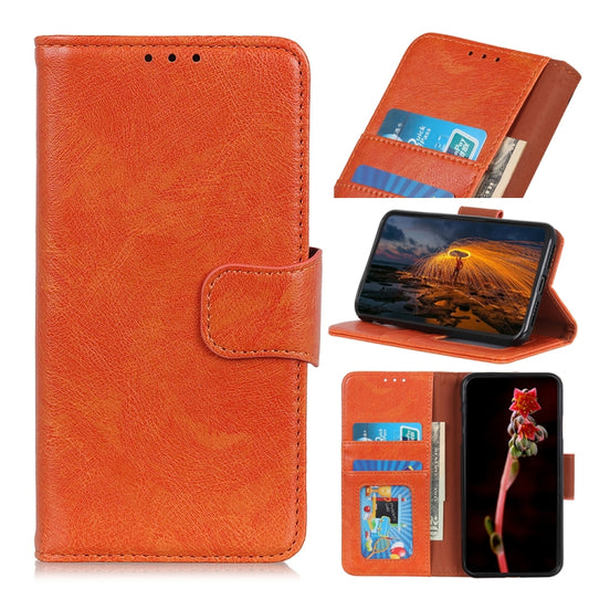 For iPhone 16 Pro Nappa Texture Leather Case(Orange) - iPhone 16 Pro Cases by buy2fix | Online Shopping UK | buy2fix