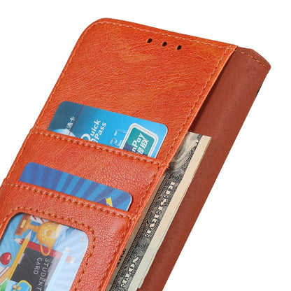 For iPhone 16 Nappa Texture Leather Case(Orange) - iPhone 16 Cases by buy2fix | Online Shopping UK | buy2fix