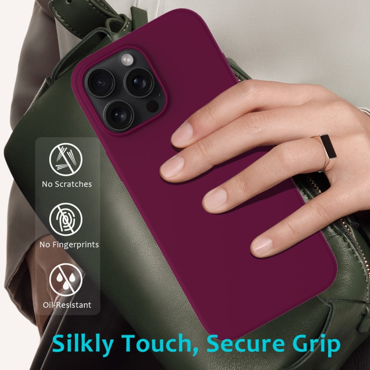 For iPhone 16 Pro Max Solid Color Silicone Phone Case(Violet) - More iPhone Cases by buy2fix | Online Shopping UK | buy2fix