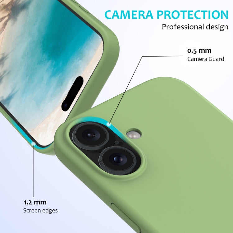 For iPhone 16 Solid Color Silicone Phone Case(Mint Green) - More iPhone Cases by buy2fix | Online Shopping UK | buy2fix