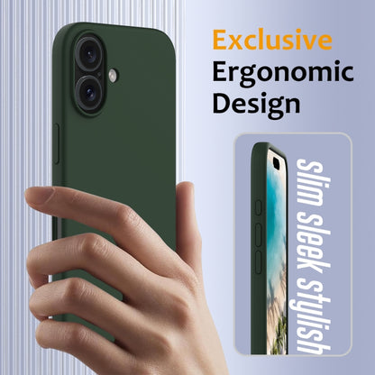 For iPhone 16 Shockproof Silicone Magsafe Phone Case(Dark Green) - iPhone 16 Cases by buy2fix | Online Shopping UK | buy2fix