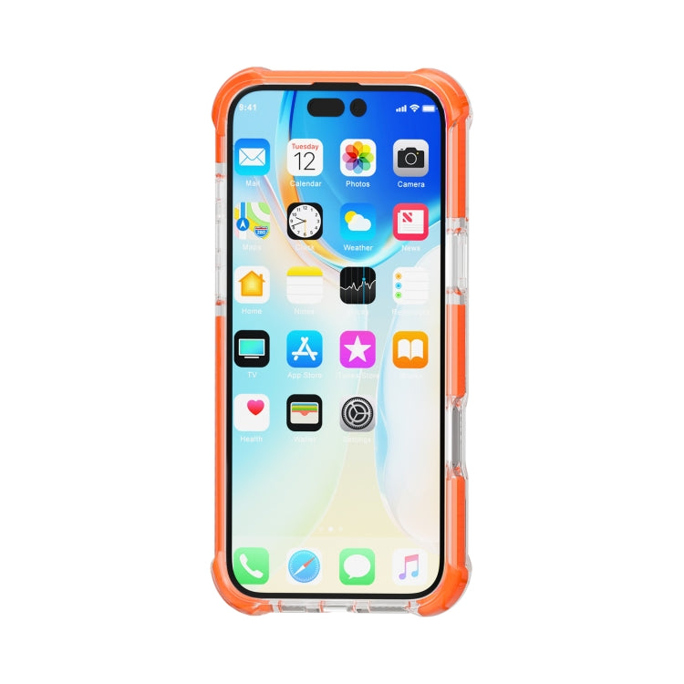 For iPhone 16 Plus Four-corner Shockproof TPU + Acrylic Phone Case(Orange) - iPhone 16 Plus Cases by buy2fix | Online Shopping UK | buy2fix