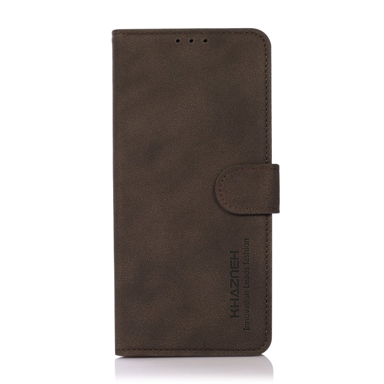 For OnePlus 12 KHAZNEH Matte Texture Leather Phone Case(Brown) - OnePlus Cases by buy2fix | Online Shopping UK | buy2fix