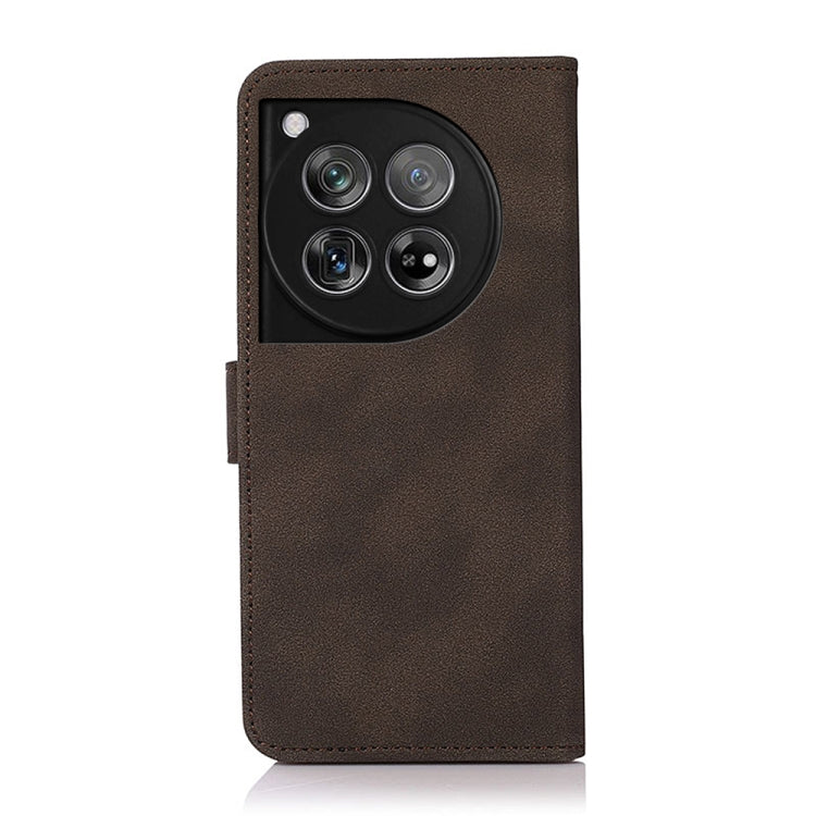 For OnePlus 12 KHAZNEH Matte Texture Leather Phone Case(Brown) - OnePlus Cases by buy2fix | Online Shopping UK | buy2fix