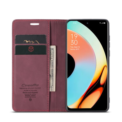 For Realme 10 Pro+ CaseMe 013 Multifunctional Horizontal Flip Leather Phone Case(Wine Red) - Realme Cases by CaseMe | Online Shopping UK | buy2fix